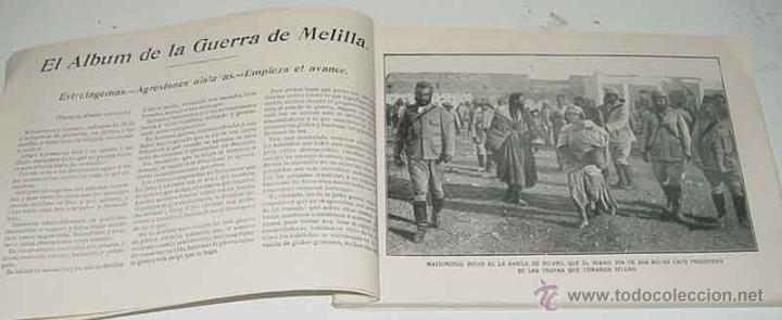 Militaria: EL ALBUM DE LA GUERRA DE MELILLA, EN EL QUE ESTAN ENCUADERNADOS LOS LIBRILLOS 5, 6 , 7 , 8 Y 9 CADA