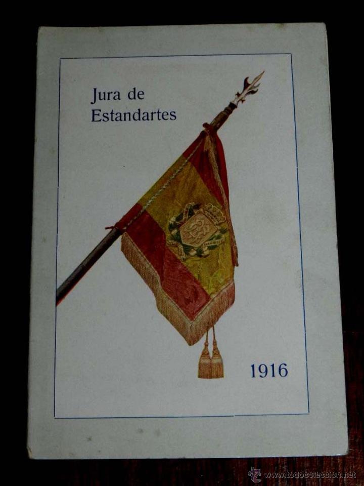 Militaria: ANTIGUO DIPTICO DE LA JURA DE ESTANDARTES EN 1916, DE REGIMIENTO DE CAZADORES DE MARIA CRISTINA 27 D