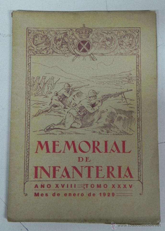 Militaria: Antiguo memorial de infanteria, a&ntilde;o XVIII, tomo XXXV, Enero 1929, , 76 paginas., mide 24