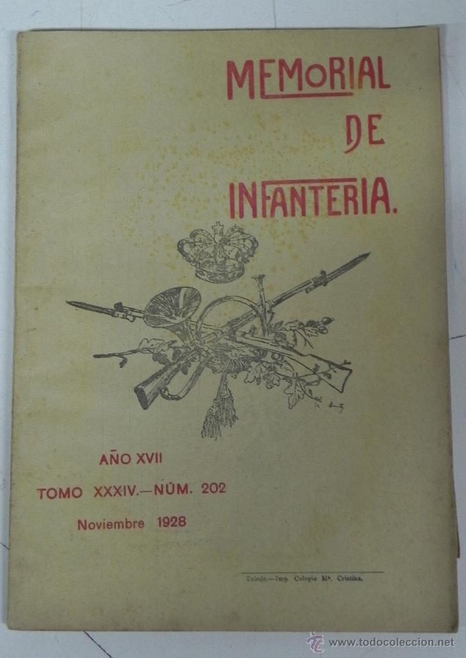 Militaria: Antiguo memorial de infanteria, a&ntilde;o XVII, tomo XXXIV, Noviembre 1928, n. 202, , 76 pagina
