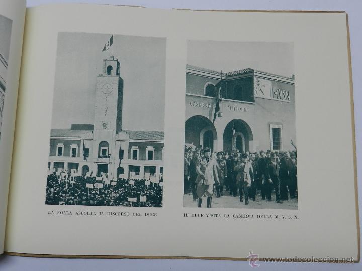 Militaria: Album Littoria 18 de diciembre del anno XI, 1932. opera nazionale per i combattenti, discurso del du