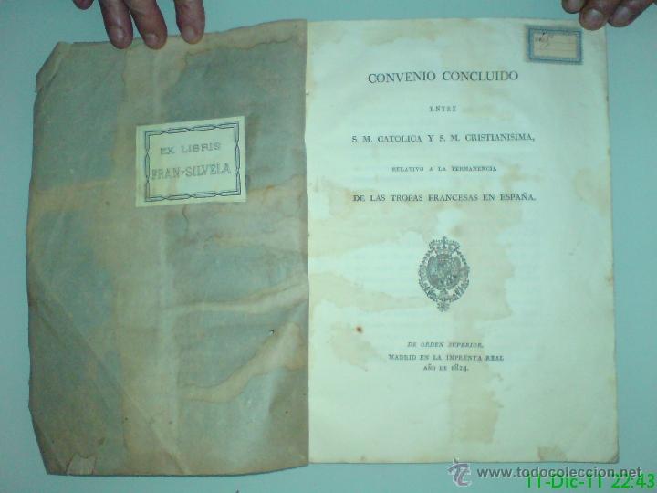 Militaria: CONVENIO ... PERMANENCIA DE LAS TROPAS FRANCESAS EN ESPA&Ntilde;A. 1824