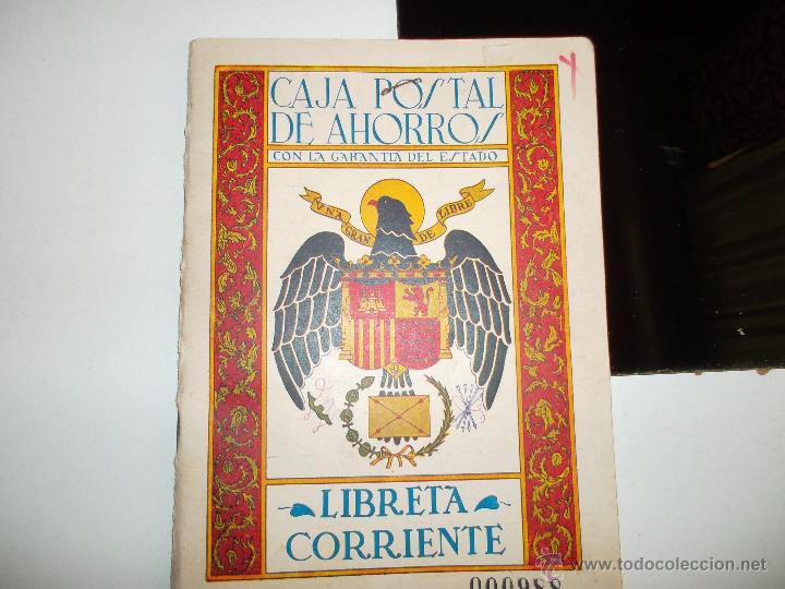 Militaria: libreta corriente de la caja postal de ahorro
