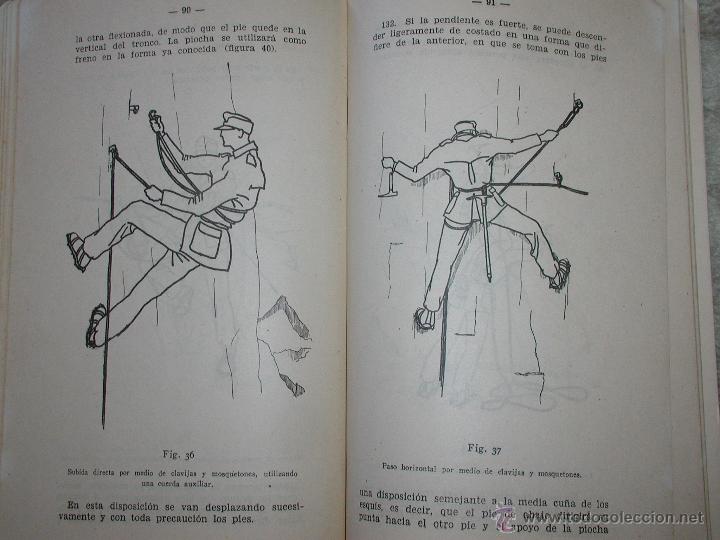 Militaria: ENSE&Ntilde;ANZA MILITAR DE LA TECNICA DE ESCALADA Y DEL ESQU&Iacute; PARA TODAS LAS ARMAS Y CUERPOS. A&Ntilde;O 1947