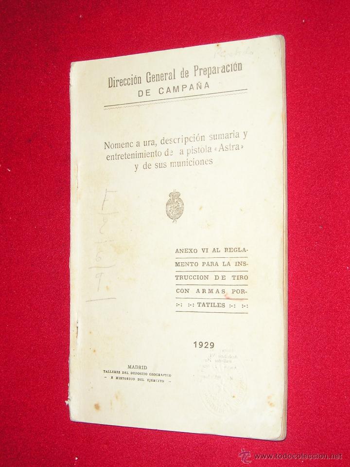 Militaria: PARA COLECCIONISTAS, LIBRO MILITAR CON DESCRIPCION Y ENTRETENIMIENTO ASTRA 1929