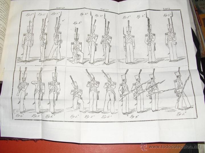Militaria: 1844 REGLAMENTO PARA EL EJERCICIO Y MANIOBRAS DE LA INFANTERIA 2 V 77 LAMINAS DESPLEGABLES