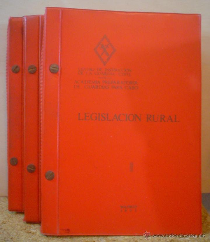 Militaria: CENTRO DE INSTRUCCION DE LA GUARDIA CIVIL.TEMARIO ACADEMIA PREPARATORIA PARA CABO.3 VOLUMENES.