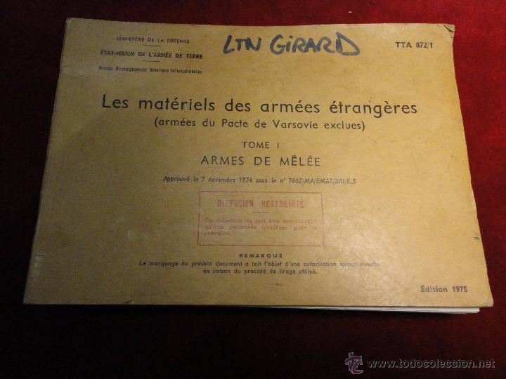 Militaria: 009- libro catalogo de material militar existente 1975, tanques, armas etc.. francia,