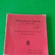 Militaria: DIRECCION GENERAL DE PREPARACION DE CAMPAÑA AÑO 1929. Lote 56487371
