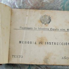 Militaria: 1914 REGIMIENTO DE INFANTERÍA ESPAÑA Nº 46 CARTAGENA. Lote 37843399