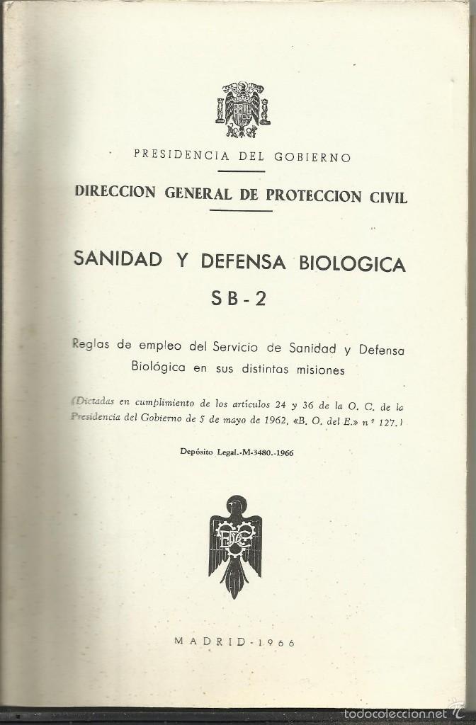 Militaria: LIBRO SANIDAD Y DEFENSA BIOLOGICA SB-2