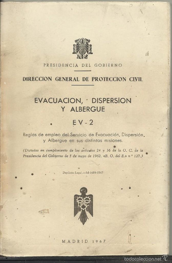 Militaria: LIBRO DE EVACUACI&Oacute;N, DISPERSI&Oacute;N Y ALBERGUE EV-2
