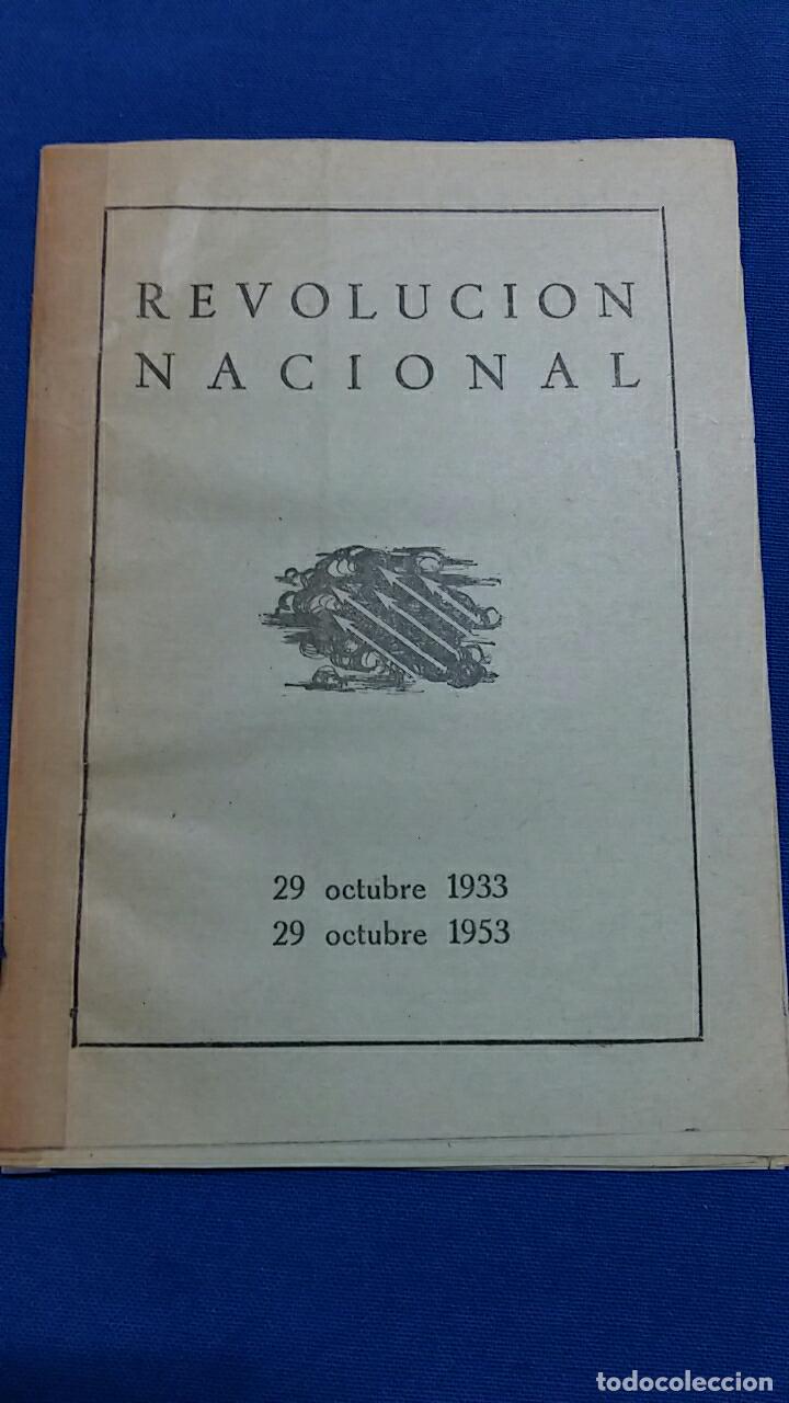 Military Antiques: LIBRILLO REVOLUCION NACIONAL 29 OCTUBRE 1933 29 OCTUBRE 1953. FALANGE
