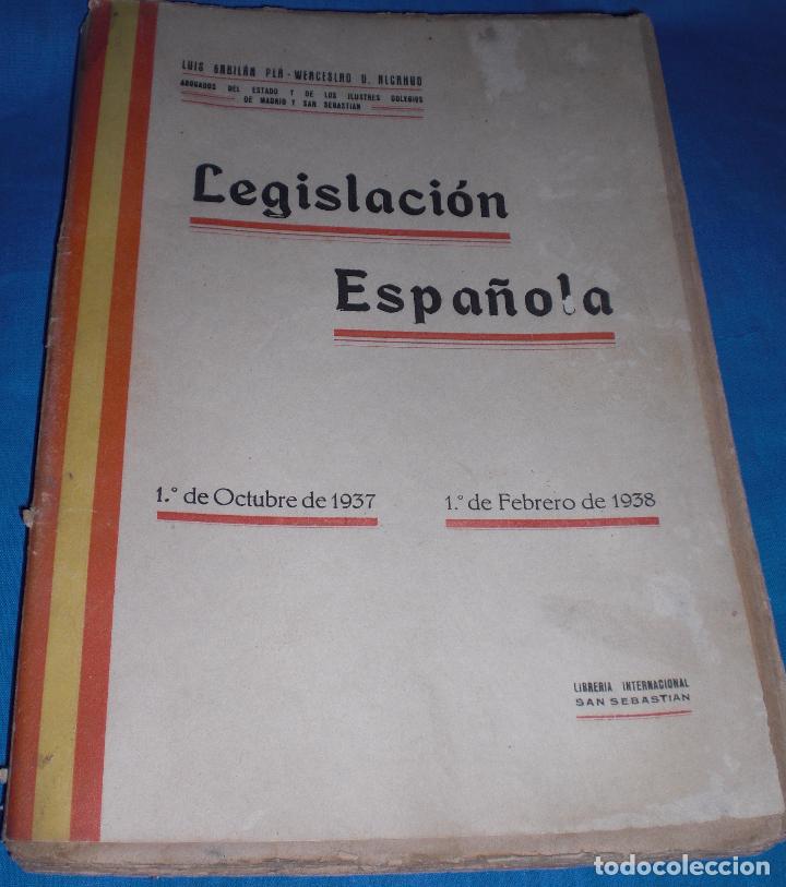 Military Antiques: Libro legislaci&oacute;n espa&ntilde;ola guerra civil 1937 1938