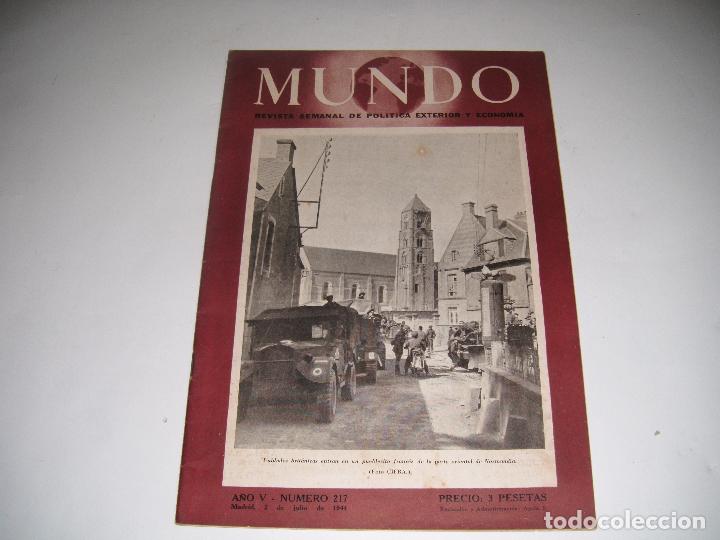 Militaria: mundo revista semanal de pol&iacute;tica exterior y econ&oacute;mica numero 217 a&ntilde;o 1944