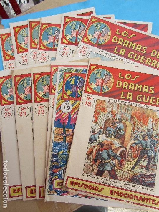 Militaria: los dramas de la guerra , episodios emocionantes , 12 num, primera guerra mundial , tabien. sueltos