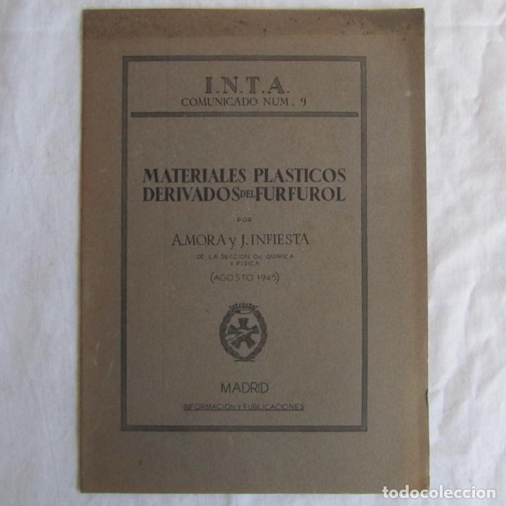 Militaria: Materiales pl&aacute;sticos derivados del Furfurol 1945 I.N.T.A. n&ordm; 9