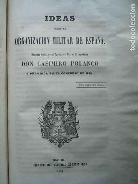 Militaria: 1863 ORGANIZACION MILITAR DE ESPA&Ntilde;A  C. POLANCO