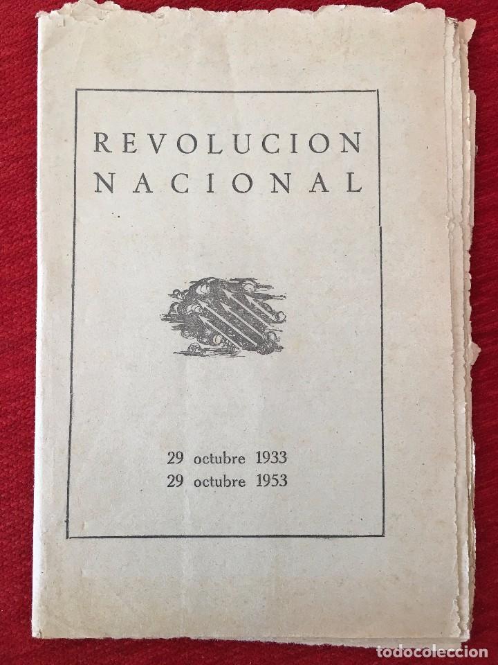 Militaria: CJ REVOLUCI&Oacute;N NACIONAL, 29 OCTUBRE 1933 1953 32 P&Aacute;GINAS PUBLICACIONES SEMANARIO JUVENTUD