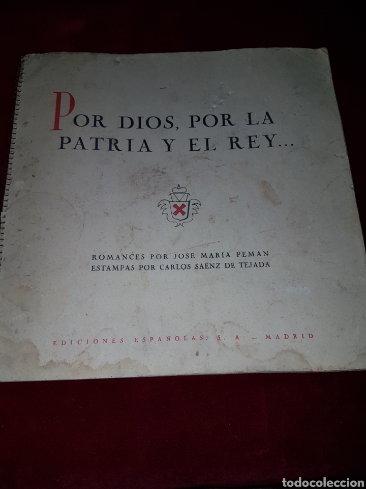 Military Antiques: Por Dios por la patria y el rey romances Jose Maria Peman y Saenz de Tejada