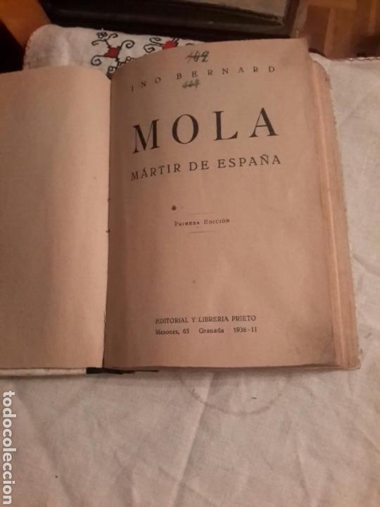 Militaria: Mola martir de Espa&ntilde;a libro de 1938 primera edici&oacute;n editorial Prieto de Granada
