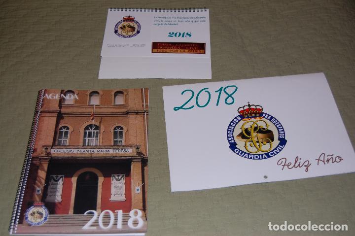 Militaria: Lote calendarios y dietario 2018 de la Guardia Civil.
