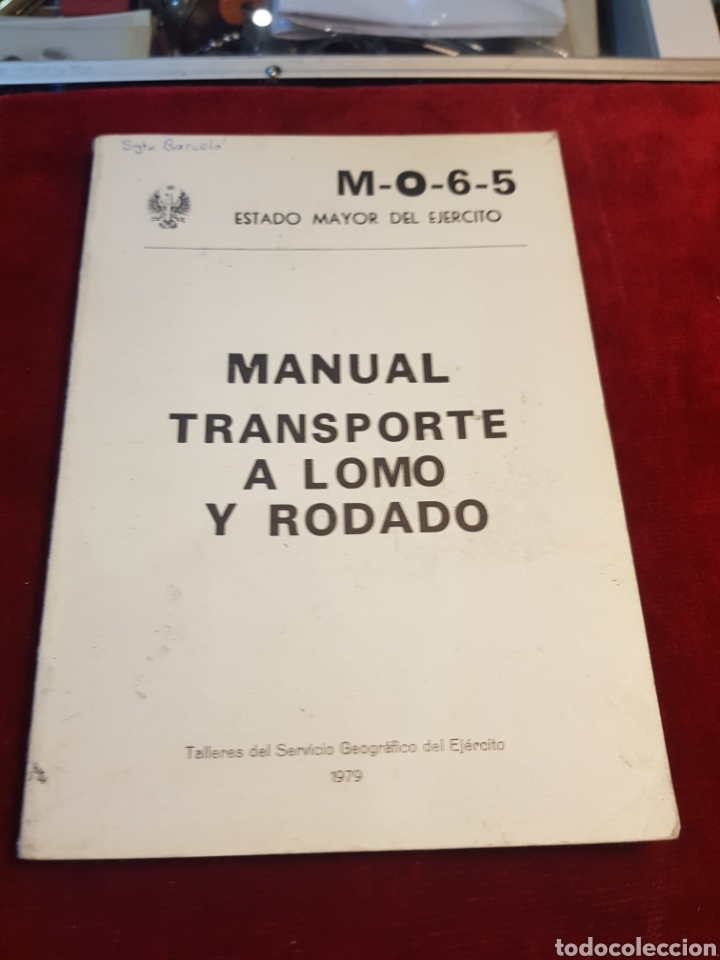 Militaria: Libro Manual transporte a lomo y rodado 1976 libro militar
