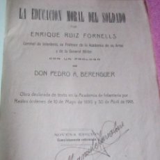 Militaria: LA EDUCACION MORAL DEL SOLDADO FORNELLS AÑO 1924. P1. Lote 121096239