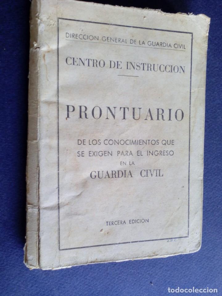 Military Antiques: centro de instruccion prontuario de los conocimientos que se exigen para el ingreso en guardia civil