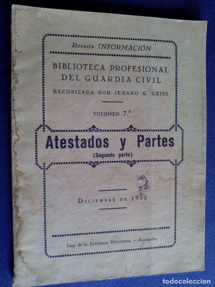Military Antiques: revista de informacion  biblioteca profesional  guardia civil atestados y partes diciembre 1935