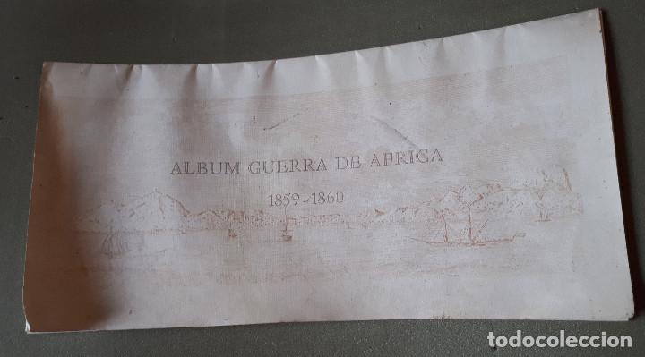 Militaria: &Aacute;lbum Guerra de Africa 1859 - 1860, 16 l&aacute;minas, 55 x 27 cm