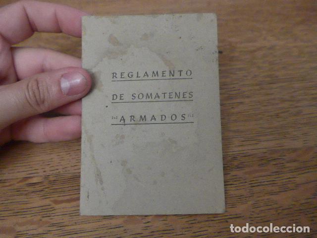 Militaria: Antiguo librito reglamento de somatenes armados, 1945, original