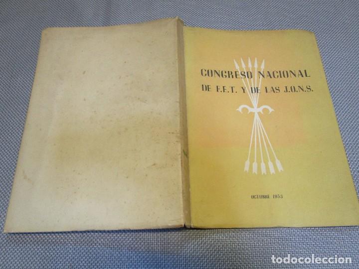 Militaria: CONGRESO NACIONAL DE FET Y DE LAS JONS OCTUBRE 1953. FALANGE CUIDADA EDICION 25CM 180PAG VER INDICE.