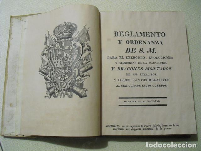 Military Antiques: 1774 REGLAMENTO DE CAVALLERIA Y DRAGONES MONTADOS