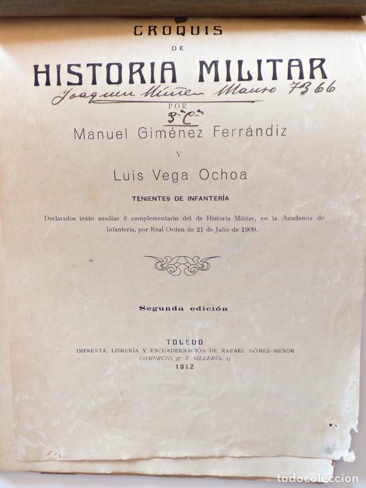 Militaria: CROQUIS DE HISTORIA MILITAR. TOLEDO 1912