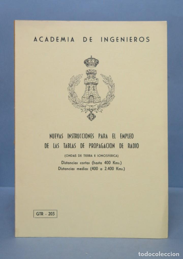 Militaria: NUEVAS INSTRUCCIONES PARA EL EMPLEO DE LAS TABLAS DE PROPAGACION DE RADIO. ACADEMIA INGENIEROS