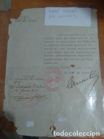 Military Antiques: documento guerra civil