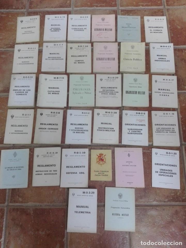 Military Antiques: LOTE 32 LIBROS DEL EJERCITO ESPA&Ntilde;OL originales a&ntilde;os 70 y 80