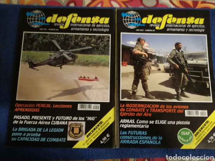 Militaria: Lote de 2 numeros Extra de la revista militar DEFENSA.