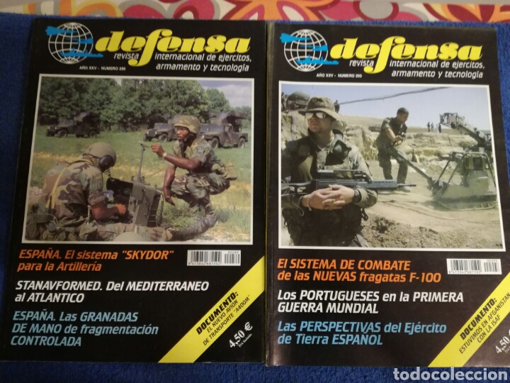 Militaria: Lote de 2 numeros Extra de la revista militar DEFENSA.