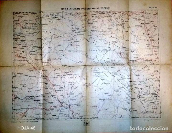 Militaria: MAPA MILITAR ITINERARIO DE ESPA&Ntilde;A. HOJA 46. 1888.-