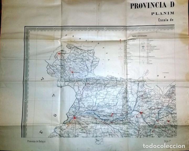 Militaria: MAPA MILITAR INSTITUTO GEOGRAFICO Y ESTADISTICO.PROV.BADAJOZ.c.c.FINALES XIX H1