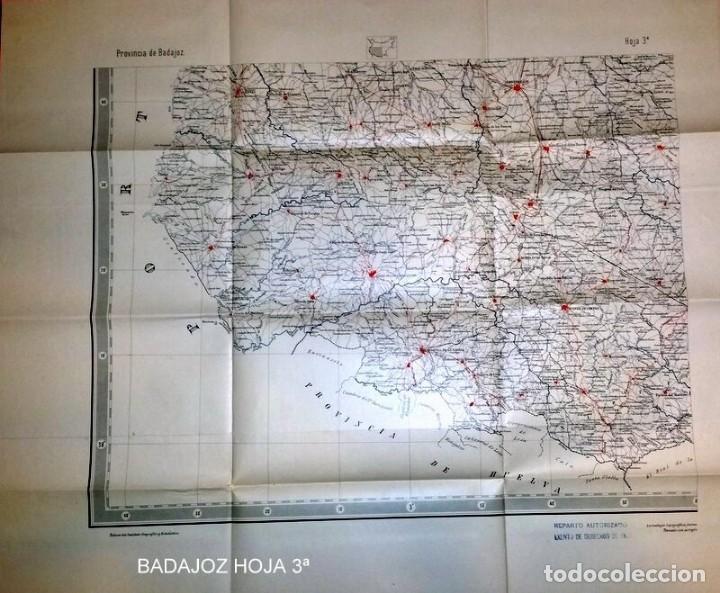 Militaria: MAPA MILITAR INSTITUTO GEOGRAFICO Y ESTADISTICO.PROV.BADAJOZ.c.c.FINALES XIX H3