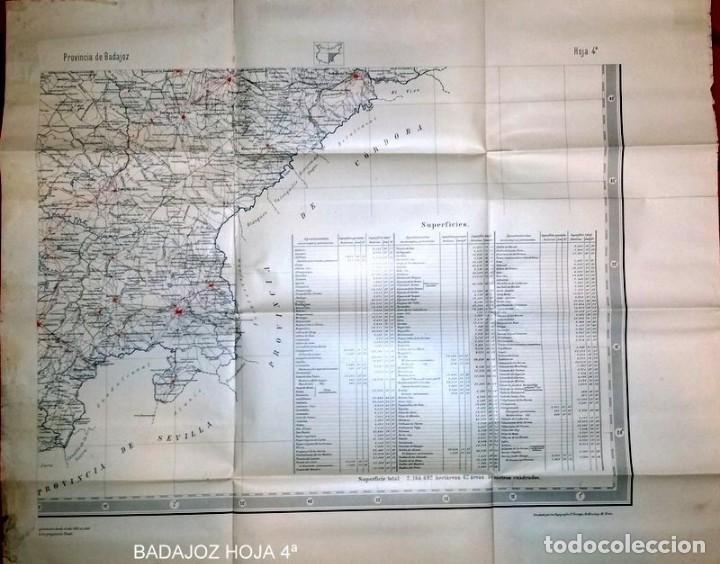 Militaria: MAPA MILITAR INSTITUTO GEOGRAFICO Y ESTADISTICO.PROV.BADAJOZ.c.c.FINALES XIX H4