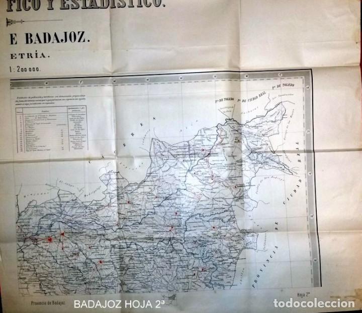 Militaria: MAPA MILITAR INSTITUTO GEOGRAFICO Y ESTADISTICO.PROV.BADAJOZ.c.c.FINALES XIX H2