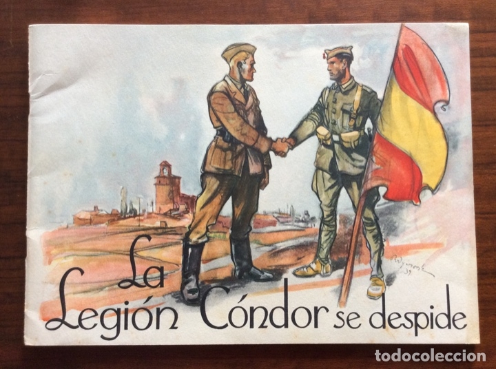Militaria: LIBRO FOLLETO Y SOBRE ORIGINAL. LA LEGI&Oacute;N C&Oacute;NDOR SE DESPIDE. GUERRA CIVIL.
