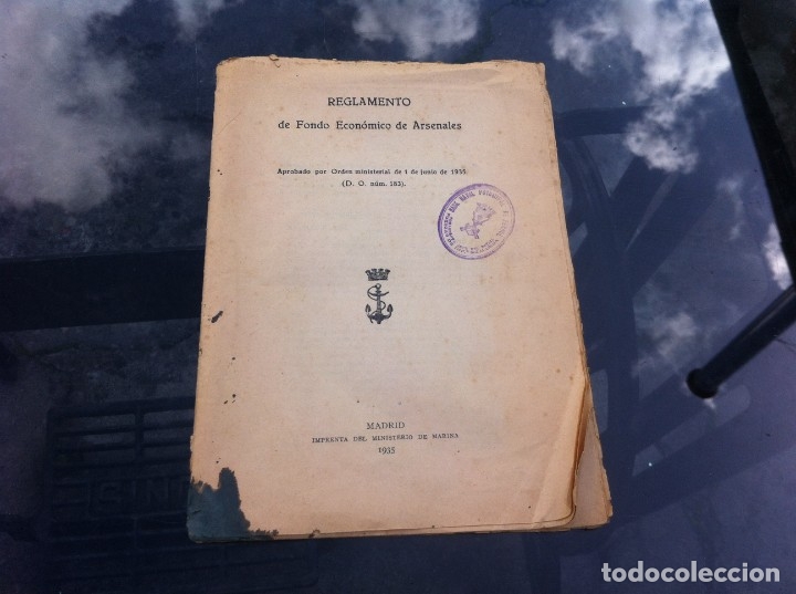 Militaria: REGLAMENTO DE FONDO ECON&Oacute;MICO DE ARSENALES. ED. MINISTERIO DE MARINA, 1935