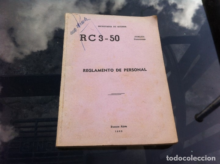 Militaria: SECRETAR&Iacute;A DE GUERRA. RC 3-50. REGLAMENTO DE PERSONAL. 1965, BUENOS AIRES.