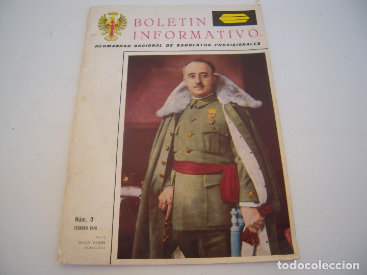 Militaria: boletin informativo hermandad nacional de sargentos provisionales n&ordm; 0 1970
