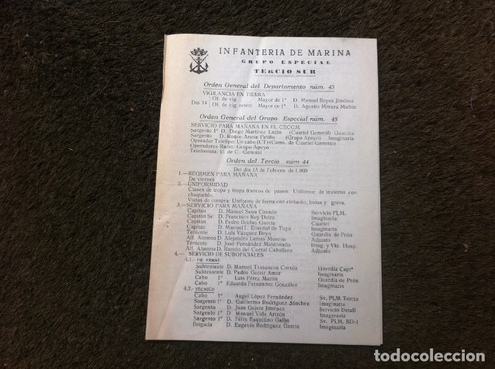 Militaria: INFANTER&Iacute;A DE MARINA. GRUPO ESPECIAL. TERCIO SUR. FEBRERO 1969